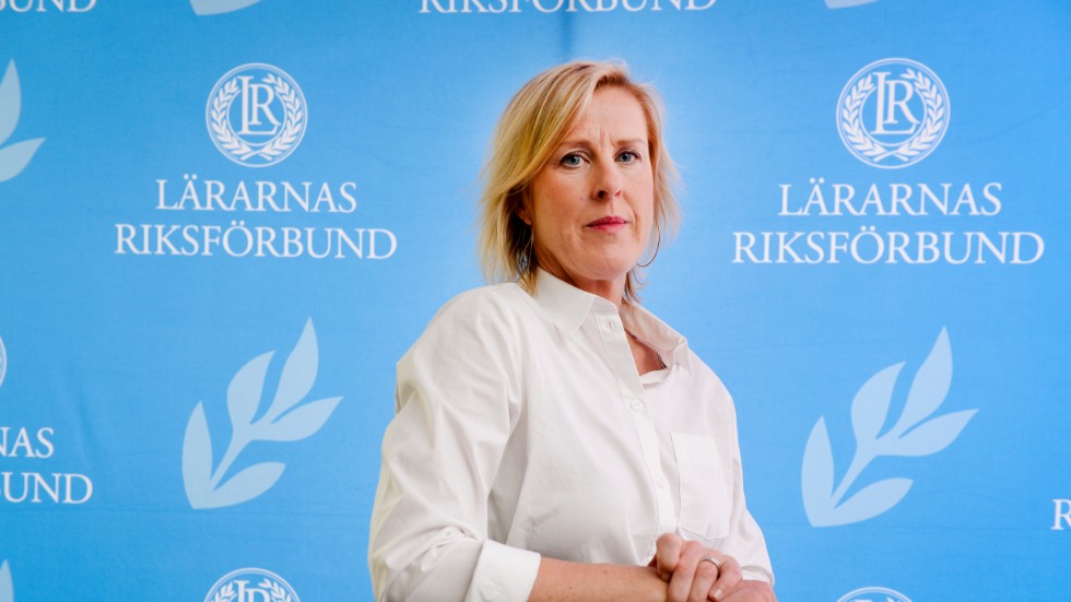 Åsa Fahlén, ordförande för Lärarnas Riksförbund, tycker att det är ett bra beslut att ställa in vårens nationella prov. Arkivbild.