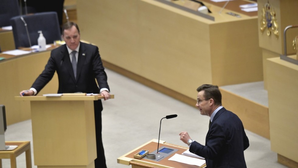 I vanlig ordning var statsminister Stefan Löfven (S) och Ulf Kristersson (M) verbala huvudkombattanter i riksdagens partiledardebatt.