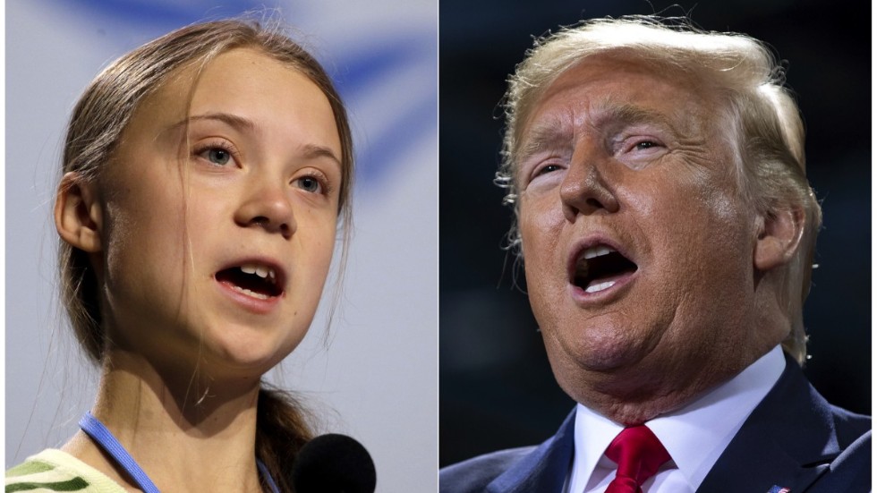Greta Thunberg och Donald Trump är båda nominerade till Nobels fredspris. Arkivbild.