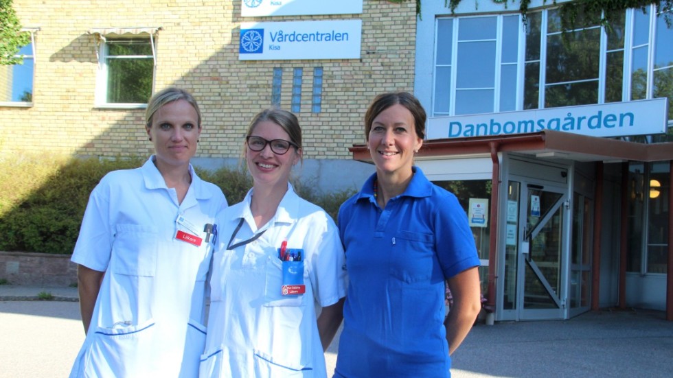 Sara Carlsson, specialist i allmänmedicin, Rut Skärby, st-läkare, och Kristina Rosén, st-läkare, är tre av de totalt 13 läkarna som numera bemannar Kisa vårdcentral.