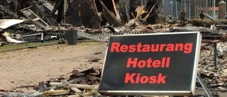 Hotell och restaurang brann ned