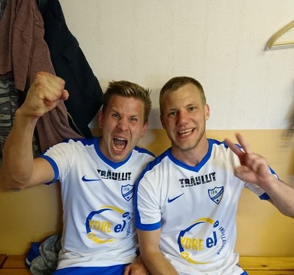 Viktor Gustafsson och Jacob Paulsson var två framträdande spelare i Österbymo. Foto: Privat
