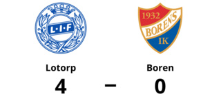 Boren föll mot Lotorp med 0-4