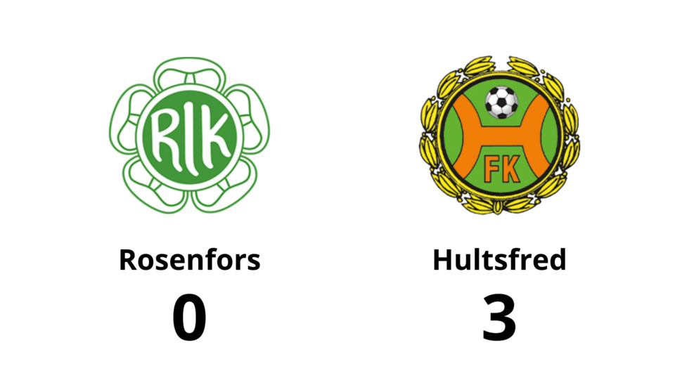 Rosenfors förlorade mot Hultsfreds FK