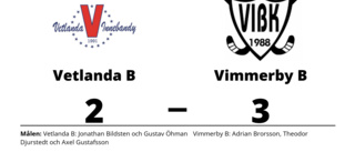 Vimmerby B avgjorde mot Vetlanda B i förlängningen