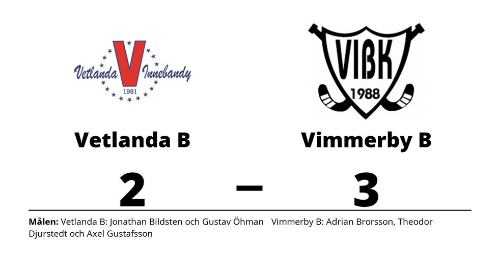 Vetlanda IBF B förlorade mot Vimmerby IBK B