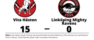 Storförlust för Linköping Mighty Ravens - 0-15 mot Vita Hästen