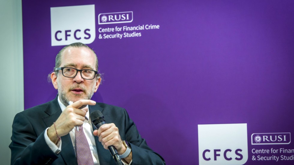 Tom Keatinge, chef för Centre for Financial Crime and Security Studies (CFCS), och sanktionsexpert. CFCS är en del av tankesmedjan Rusi. Pressbild.