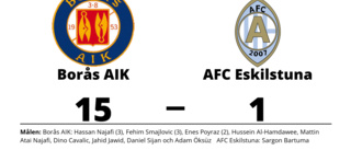 AFC Eskilstuna utklassat av Borås AIK borta - med 1-15