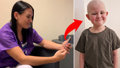 Här får cancersjuke Lucas, 6, prata med sin hjälte