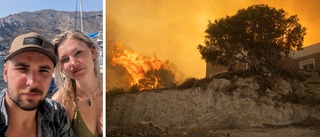 Östgötaparet vid brandinfernot på Rhodos: "Extrem hetta"