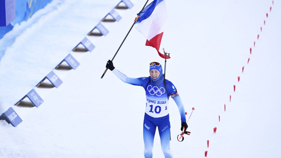 Justine Braisaz-Bouchet säger att hon försökte lösa situationen. Arkivbild.