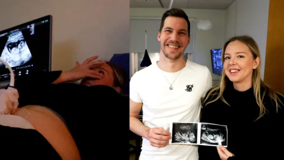 "We think it's absolutely fantastic. To be able to come and see that there is something there, that it's all real," says expectant father Anton Lundmark.