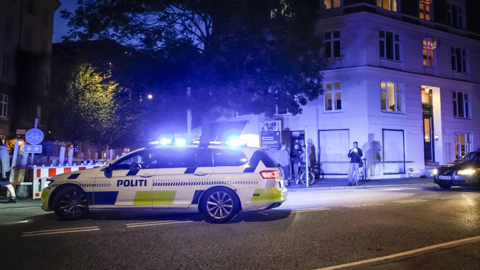 Avspärrningar vid Christiania i Köpenhamn efter en dödsskjutning i lördags kväll.