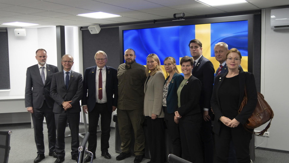 En delegation från den svenska riksdagens försvarsutskott har på tisdagen besökt Ukraina. Delegationen ledd av utskottets ordförande, tidigare försvarsminister Peter Hultqvist (S), har träffat den ukrainska försvarsministern Rustem Umerov.