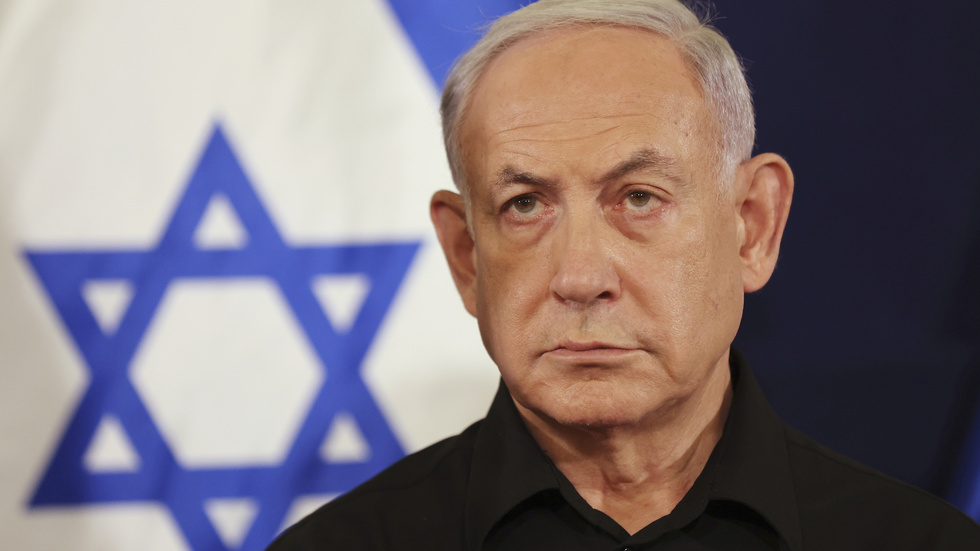 Benjamin Netanyahu vid ett framträdande förra veckan. Arkivbild.