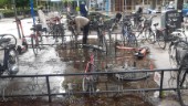  Översvämmade cykelställ i Luthagen