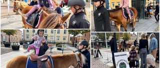 Populär ponnyridning på torget – syns du i vimlet?