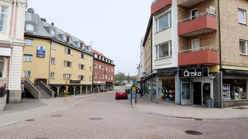 Så här ser Norrtullsgatan i centrala Vimmerby ut idag.