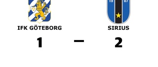 Sirius vann borta mot IFK Göteborg