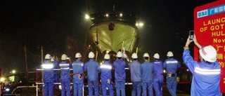 Nya Gotlandsfärjan sjösatt i Kina