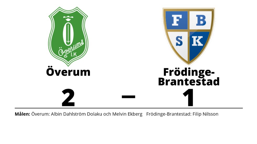Överums IK vann mot Frödinge/ Brant SK