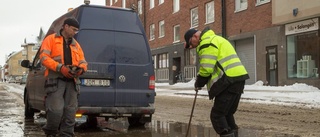 Ojämn temperatur leder till blöta gator