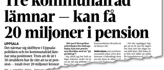 Provocerande läsa om politikers pension