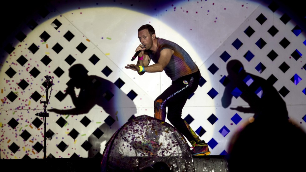 Chris Martin och Coldplay pausar sin pågående världsturné. Arkivbild.