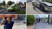 Vansinnesfärden genom Norrköping: ✔Körde på fel sida ✔Saknade körkort ✔Var narkotikapåverkad ✔Körde in bland gående i parken