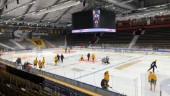 AIK hade en riktigt kort träning på is under onsdagen inför match fyra i Karlstad.
