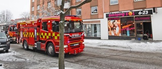 Brand i centrala Enköping