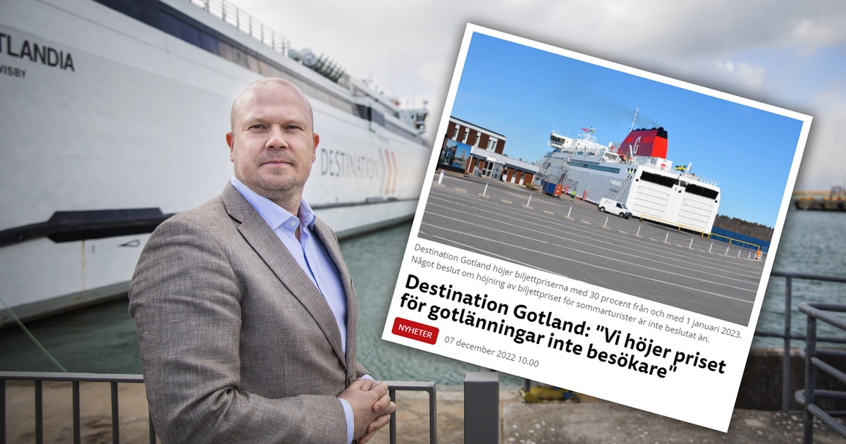 DG:s kommentar till tidning på fastlandet: ”Vi höjer priset för ...