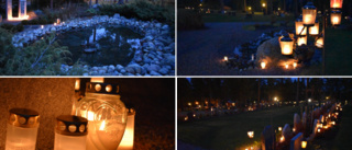 Stämningsfullt på kyrkogården i Kåge när hundratals ljus brann för dem vi saknar – kolla in bilderna här