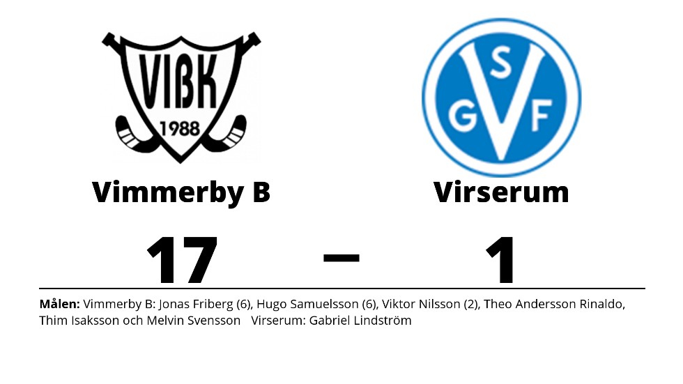 Vimmerby IBK B vann mot Virserums SGF