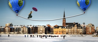 Planen: Ett världsrekordförsök – på lina – mellan två luftballonger: "Det är mycket spännande"