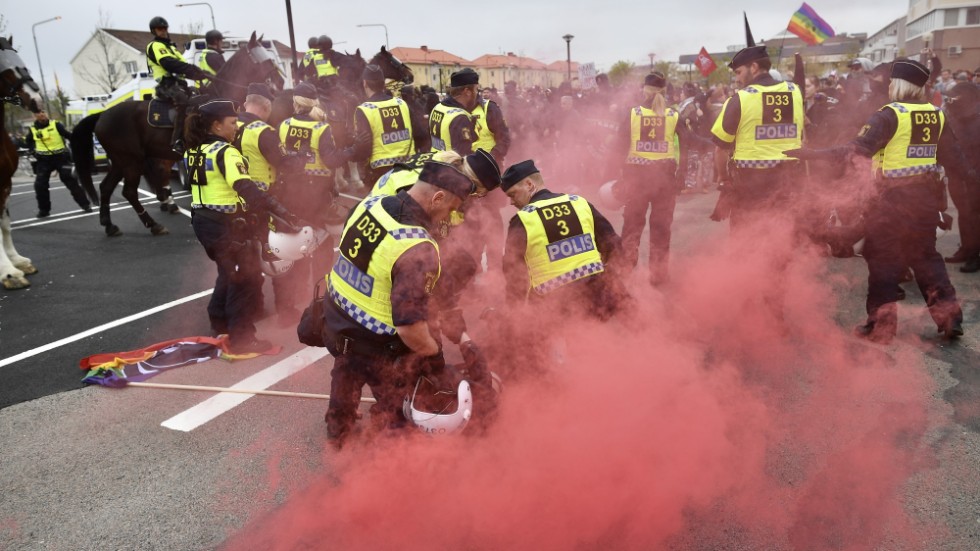 Fem motdemonstranter frias helt från anklagelserna om våldsamt upplopp vid NMR-demonstrationen i Kungälv vid första maj 2019. Arkivbild.