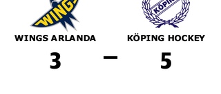 Tungt för Wings Arlanda - Köping Hockey bröt fina vinstsviten