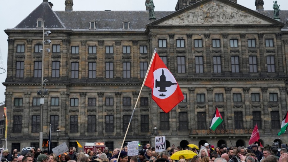 En av helgens demonstrationer, i Amsterdam i lördags.
