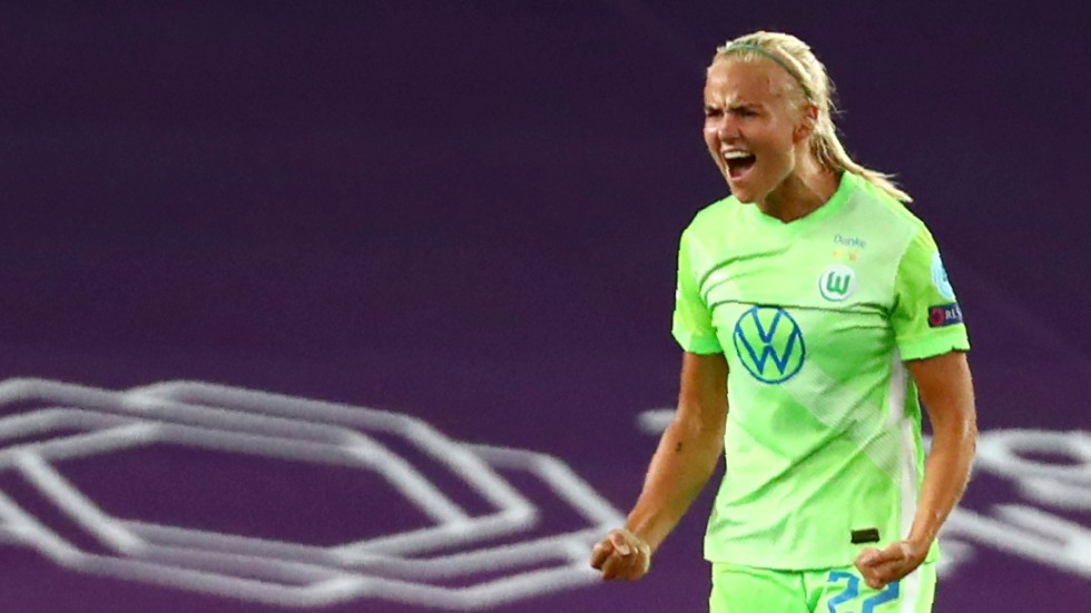 Pernille Harder lämnar Wolfsburg som hon spelat för sedan 2017. Arkivbild.