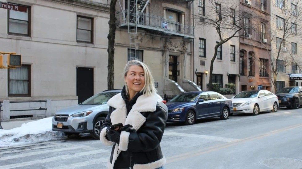 Felicia Lilja förklarar att hon kan gå omkring i New York i flera timmar. 