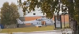 Försvarsmaktens helikopter landade vid Älvåkra