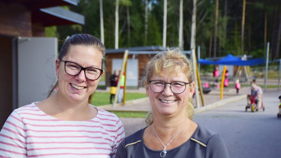  Therese Örnborg och Marie Hultqvist menar att barnen har varit friskare än någonsin. "Restriktionerna som varit och den nya hygienrutinen gör att barnen på förskolan är friskare"