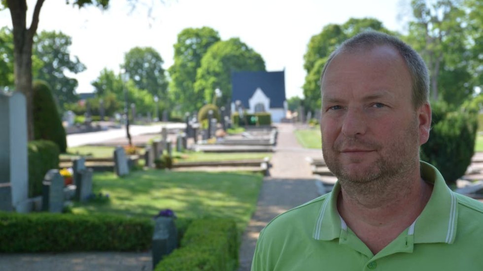 Mattias Kessén är föreståndare för kyrkogårdarna i Vimmerby pastorat.
