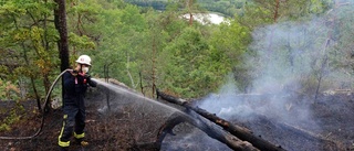 Skogsbrand söder om Björkfors