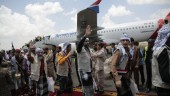 Jubel när frigivna fångar landade i Jemen