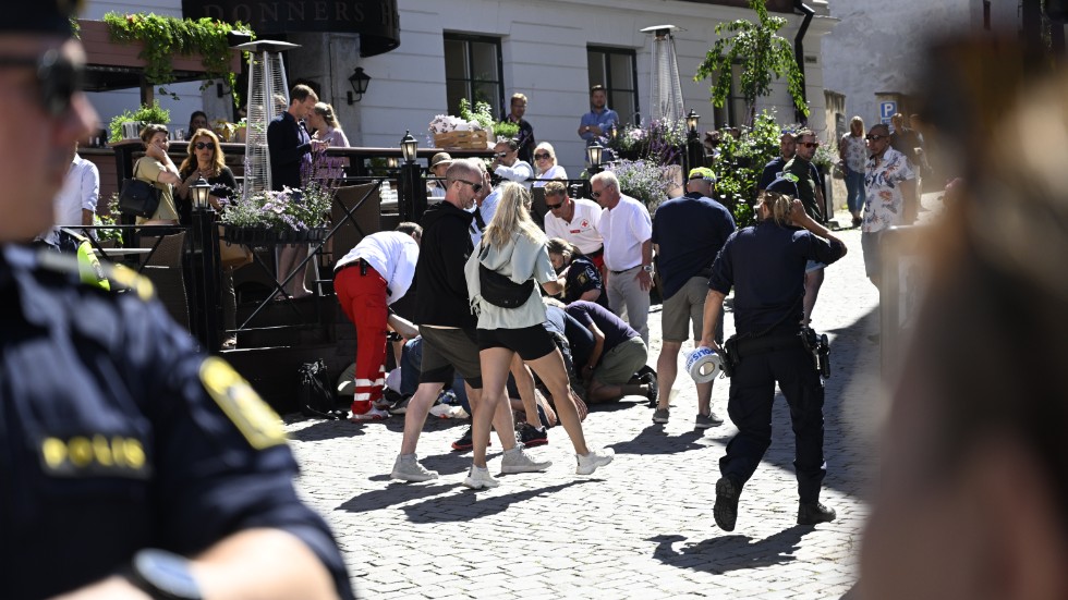 Kvinnan attackerades mitt i Visby bland andra Almedalsbesökare. Arkivbild.