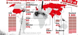 Trendbrott: Kärnvapnen ökar globalt
