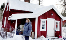 Natur och rustik i rött konstnärstorp