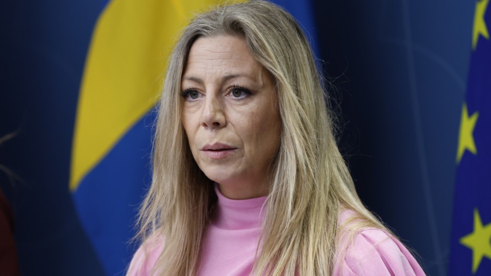 Sverigedemokraternas gruppledare Linda Lindberg säger att hon hoppas att Elsa Widding nu ska lämna sin plats i riksdagen. Arkivbild